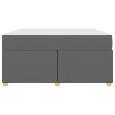 Bedframe met matras Donkergrijs 160 x 200 cm Stof