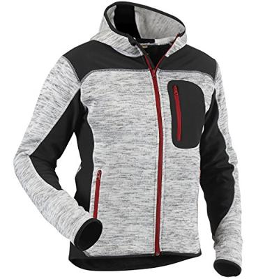 Blåkläder Gebreid vest met softshell 49302117 | Grijs mêlee/Zwart | Maat S - 7330509379219