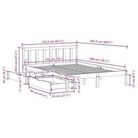 Bedframe zonder matras massief grenenhout 150x200 cm - thumbnail