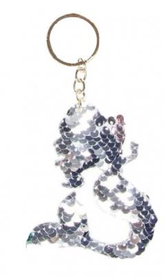 Lg-imports Sleutelhanger Zeemeermin 10 X 9 Cm Zilver