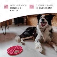 Eat Slow Live Longer Lick Mat Dimensions Circle Roze - thumbnail