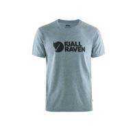 Fjallraven Logo T-shirt Heren Blauw - thumbnail