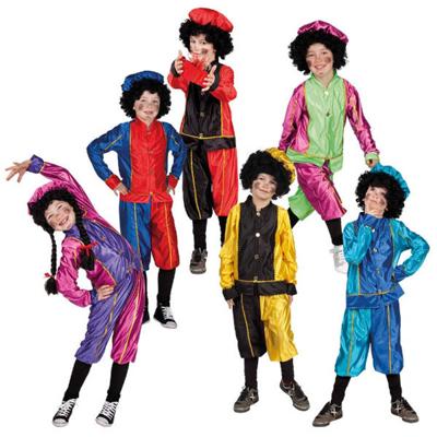 Boland Kostuum piet rood blauw, 4-6 jaar