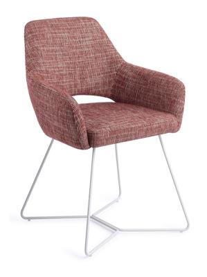 Jesper Home Eetkamerstoel 'Yanai' Beehive White, kleur Berry Bars