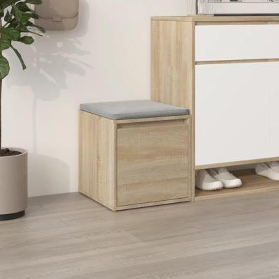 VidaXL Opbergbox met lade 40,5x40x40 cm bewerkt hout sonoma eikenkleur VidaXL Opbergbox met lade 40,5x40x40 cm bewerkt hout sonoma eikenkleur