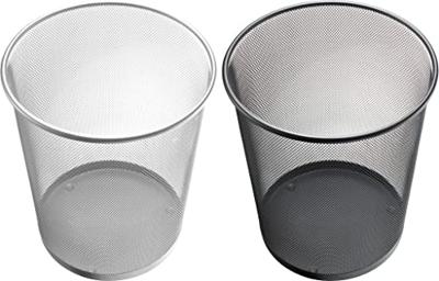 Helit the circle network H2518500 Prullenbak 15 l (Ø x h) 265 mm x 280 mm Metaal Zilver 1 stuk(s)
