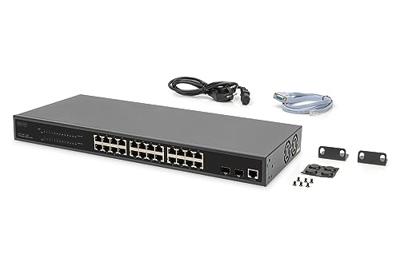 Digitus DN-95359 19 netwerk switch RJ45/SFP 24 + 2 poorten 10 / 100 / 1000 MBit/s PoE-functie Digitus DN-95359 19 netwerk switch RJ45/SFP 24 + 2 poorten 10 / 100 / 1000 MBit/s PoE-functie