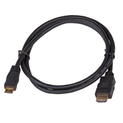Akyga AK-HD-10M HDMI-kabel Aansluitkabel HDMI-A-stekker, HDMI-mini-C-stekker 1 m Zwart Akyga AK-HD-10M HDMI-kabel Aansluitkabel HDMI-A-stekker, HDMI-mini-C-stekker 1 m Zwart