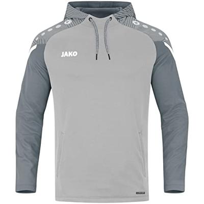 JAKO 6722K Sweater Met Kap Performance Kids - Zachtgrijs/Steengrijs - 116