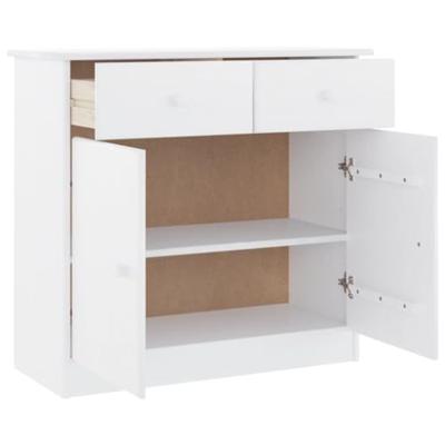 Dressoir ALTA 77x35x73 cm massief grenenhout wit