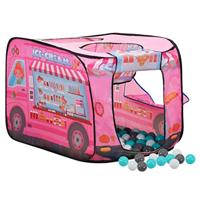 VidaXL Kinderspeeltent met 250 ballen 70x112x70 cm roze - thumbnail