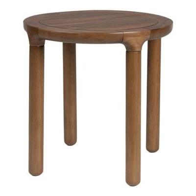 Zuiver Ronde Bijzettafel 'Storm' Eikenhout, 45cm, kleur Walnoot