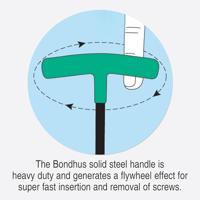 Bondhus T-greep inbussleutel bol 4x200mm - thumbnail