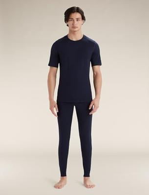 Icebreaker 200 Oasis SS Crewe Thermoshirt Heren Midnight Navy XL