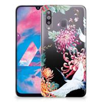 Samsung Galaxy M30 | TPU Hoesje | Bird Flowers - thumbnail