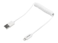 StarTech.com Lightning-naar-USB-kabel - gekruld - 60 cm, wit - thumbnail