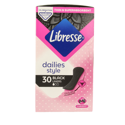 Libresse Inlegkruisjes normaal black 30 Stuks