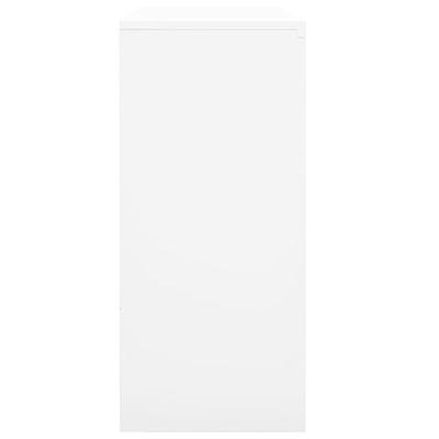 Kantoorkast met schuifdeuren 90x40x90 cm staal wit