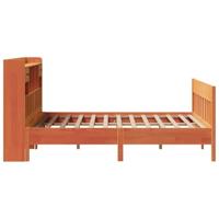 Bedframe zonder matras massief grenenhout wasbruin 150x200 cm - thumbnail