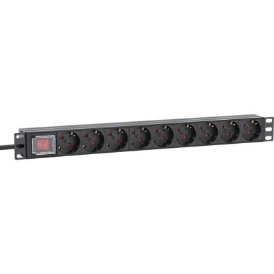 Intellinet 715133 19 inch Stekkerdoos voor patchkast 1 HE Geaarde contactdoos Met schakelaar Zwart Intellinet 715133 19 inch Stekkerdoos voor patchkast 1 HE Geaarde contactdoos Met schakelaar Zwart