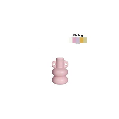 Chubby kaarsenhouder H12cm roze
