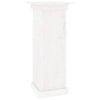 VidaXL Bloemenstandaard 40x40x90 cm massief grenenhout wit - thumbnail