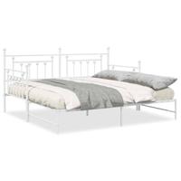 Bedframe voor een daybed met hoofdeinde Wit 90 x 190 cm Staal - thumbnail