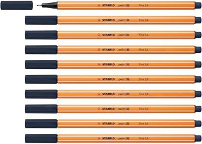 Fineliner stabilo point 88/98 f payne's grijs | 10 stuks