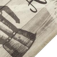 VidaXL Keukenmat wasbaar koffieprint 60x180 cm fluweel grijs - thumbnail