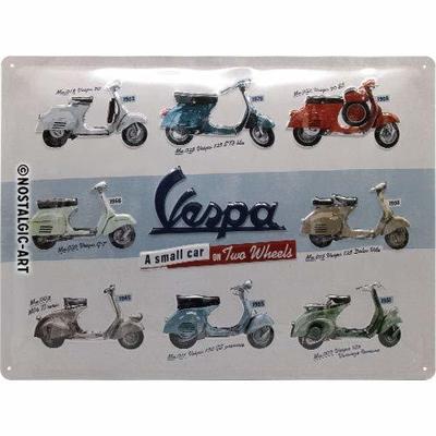 Wandbord tin sign Vespa models Wandbord tin sign Vespa models