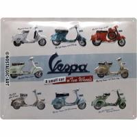 Wandbord tin sign Vespa models - thumbnail