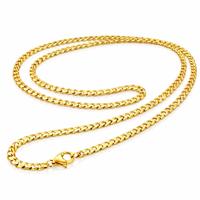 LGT Jewels Cubaanse koord ketting Goudkleurig Gourmet Schakel 3mm-60cm - thumbnail