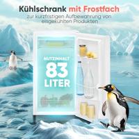 Bomann KS 7257 Koelkast Energielabel: E (A - G) 83 l Staand apparaat Wit - thumbnail