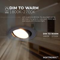 Malta LED inbouwspot - 5 Watt 480 lumen - Dim to warm - Rond - Kantelbaar - IP44 waterdicht - Wit - Incl. Quick Connector box - Zwart - thumbnail