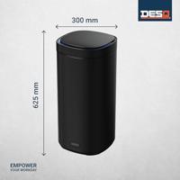 Afvalbak desq sensor 40 liter rvs zwart - thumbnail