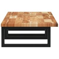 Badkamer wandschap staal en massief acaciahout - thumbnail