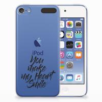 Apple iPod Touch 5 | 6 | Siliconen hoesje | met naam Heart Smile - thumbnail