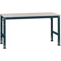 Manuflex AU6124.7016 Werk aanschuiftafel universele standaard met staalbeslag schijf, bxdxh = 2000 x 1000 x 760-870 mm Antraciet - thumbnail