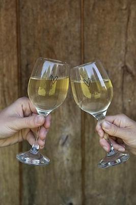 Clayre & Eef Wijnglas Hart 250 ml Transparant Glas Wijnkelk