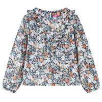 VidaXL Kindershirt met lange mouwen 128 donkerblauw - thumbnail