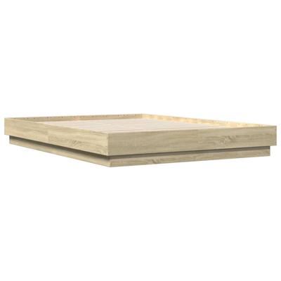 Bedframe bewerkt hout sonoma eikenkleurig 140x200 cm