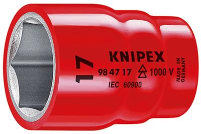 Knipex Dop voor ratel 1/2 " - 17 mm VDE - 98 47 17 - 984717 Knipex Dop voor ratel 1/2 " - 17 mm VDE - 98 47 17 - 984717