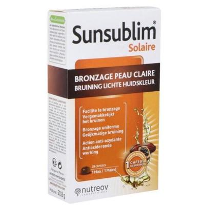 Nutreov Sunsublim Bruining Lichte Huidskleur Capsules 28Capsules
