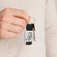 Luxe sleutelhanger met foto - Rechthoek - thumbnail