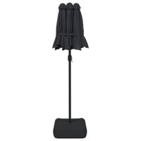 Parasol dubbel dak met LED's 316x240 cm zwart - thumbnail