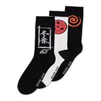 Naruto Shippuden Socks 3-Pack Sasuke Symbol 43-46 - thumbnail