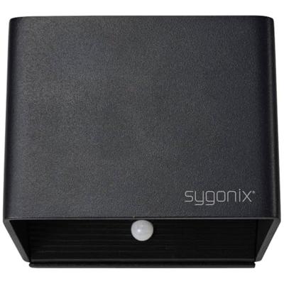 Sygonix SY-6053268 LED-wandlamp met bewegingsmelder LED LED vast ingebouwd 2 W Zwart Sygonix SY-6053268 LED-wandlamp met bewegingsmelder LED LED vast ingebouwd 2 W Zwart