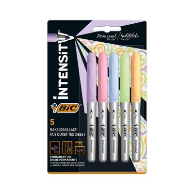BIC intensity viltstiften permanent pastel, 5st.