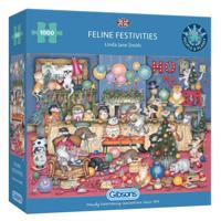 Feline Festivities Puzzel 1000 Stukjes - thumbnail