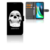 Telefoonhoesje met Naam Motorola Moto G9 Play | E7 Plus Skull Eyes - thumbnail
